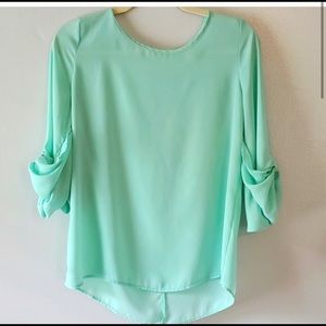 Mint green top